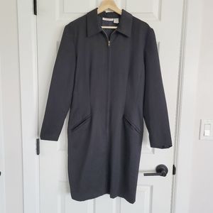 Vintage‎ Ann Taylor Black Wool Long Sleeve Dress
